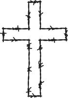 croce cristiana dal filo vettore