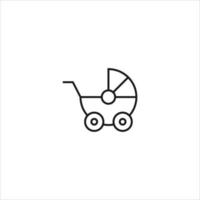 icona linea semplice a tema neonati e bambini vettore