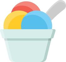 icona piatta gelato vettore