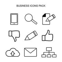 set di icone business pack vettore