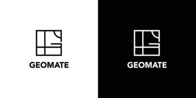 logo tema geografico moderno e professionale vettore