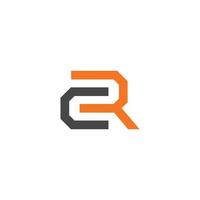 la lettera iniziale rc logo design vettore