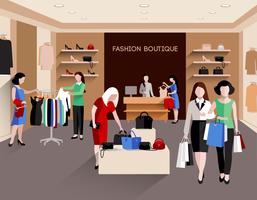 Illustrazione di boutique di moda