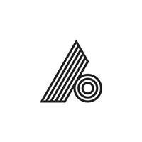 triangolo strisce cerchio linee geometriche arte logo vettoriale
