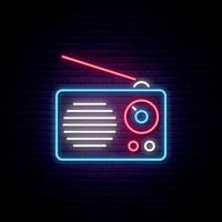 insegna radiofonica al neon vettore