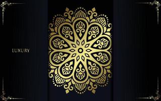 sfondo ornato di lusso oro mandala per invito a nozze, copertina del libro vettore