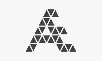 triangolo forma geometrica lettera ae disegno vettoriale. vettore