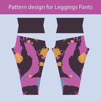 disegno astratto modello per leggings donna pantaloni moda palestra vettore