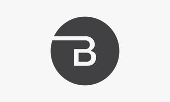 lettera b cerchio logo design vettoriale isolato su sfondo bianco.
