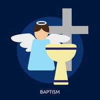 Disegno dell&#39;illustrazione concettuale di battesimo vettore