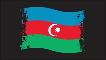 pennello bandiera ondulata trasparente del paese dell'Azerbaigian vettore