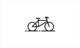 icona della bicicletta o icona della bici isolato su priorità bassa bianca. illustrazione vettoriale