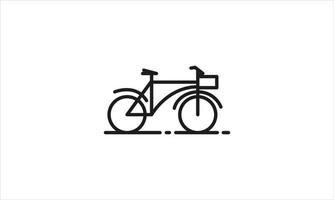 icona della bicicletta o icona della bici isolato su priorità bassa bianca. illustrazione vettoriale
