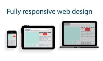 icona del design web reattivo. illustrazione vettoriale