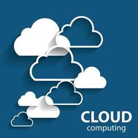 concetto di cloud computing su diversi dispositivi elettronici. vettore