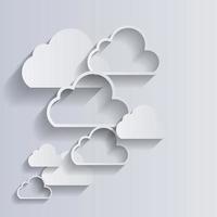 concetto di cloud computing su diversi dispositivi elettronici. vettore