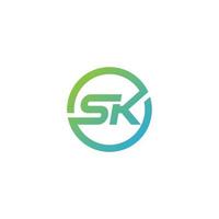 logo sk. logo iniziale sk moderno vettore
