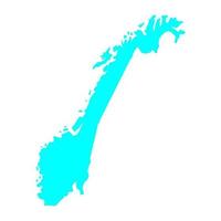 mappa della norvegia su sfondo bianco vettore