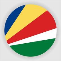 vettore dell'icona della bandiera nazionale arrotondata piatta delle seychelles