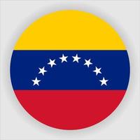 vettore dell'icona della bandiera nazionale arrotondata piatta del venezuela