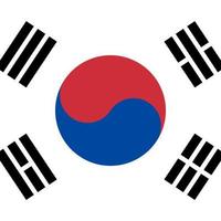 bandiera nazionale quadrata della corea del sud vettore