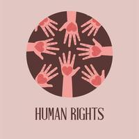 mani di attivisti per i diritti umani vettore