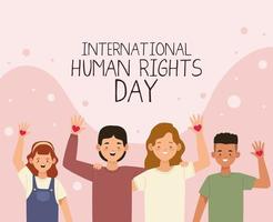 campagna per la giornata dei diritti umani vettore