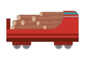 vagone del treno con legno vettore