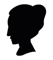 silhouette testa di donna vettore
