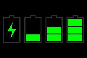 illustrazione del carico della batteria isolata su sfondo bianco vettore