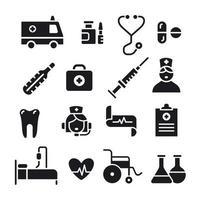 icone di medicina e farmacia vettore