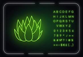 icona della luce al neon. effetto luminoso esterno. firmare con alfabeto, numeri e simboli. illustrazione di colore rgb isolato vettoriale