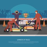 Illustrazione di Karting Motor Race vettore