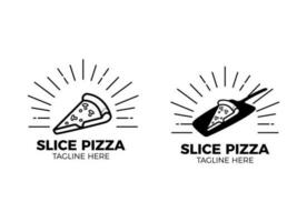 il logo della pizza italiana disegna l'ispirazione. vettore