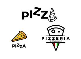 il logo della pizza italiana disegna l'ispirazione. vettore