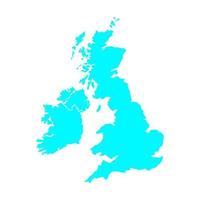 Gran Bretagna mappa su sfondo bianco vettore