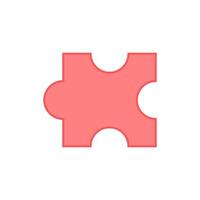 icona del puzzle. puzzle pezzo vettoriale o clipart.