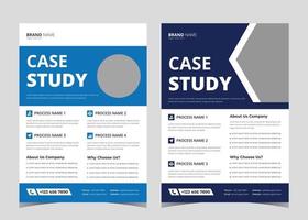 progettazione di volantini di casi di studio. modello di volantino con case study. copertina dell'opuscolo, design di poster, depliant, design di case study aziendali di tendenza, design di case study vettoriali creativi.eps