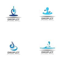 modello di progettazione di logo di vettore semplice creativo di gocciolina d'acqua