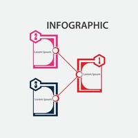 design moderno di informazioni modello grafico elemento banner numerati icone e 3 passaggi vettore