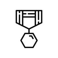 icona di stile del contorno della medaglia vettore