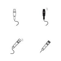 vettore dell'illustrazione del modello di progettazione grafica dell'icona del microfono