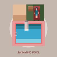Progettazione dell&#39;illustrazione concettuale della piscina vettore