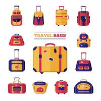 Set di borse da viaggio per bagagli vettore