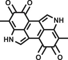 chimica della molecola di melanina vettore