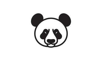 linea vettoriale panda, icona animale, grafica vettoriale, testa di animale, illustrazione animale, icone della natura, icona per il logo desain