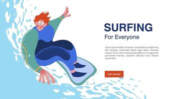 surfista sull'onda. sport estremo. illustrazione vettoriale. vettore