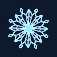 simpatico fiocco di neve, design festivo natalizio di un simbolo invernale unico vettore
