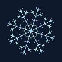 simpatico fiocco di neve, design festivo natalizio di un simbolo invernale unico vettore