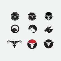 toro bufalo testa mucca animale mascotte logo disegno vettoriale per sport corno bufalo animale mammiferi testa logo matador selvatico